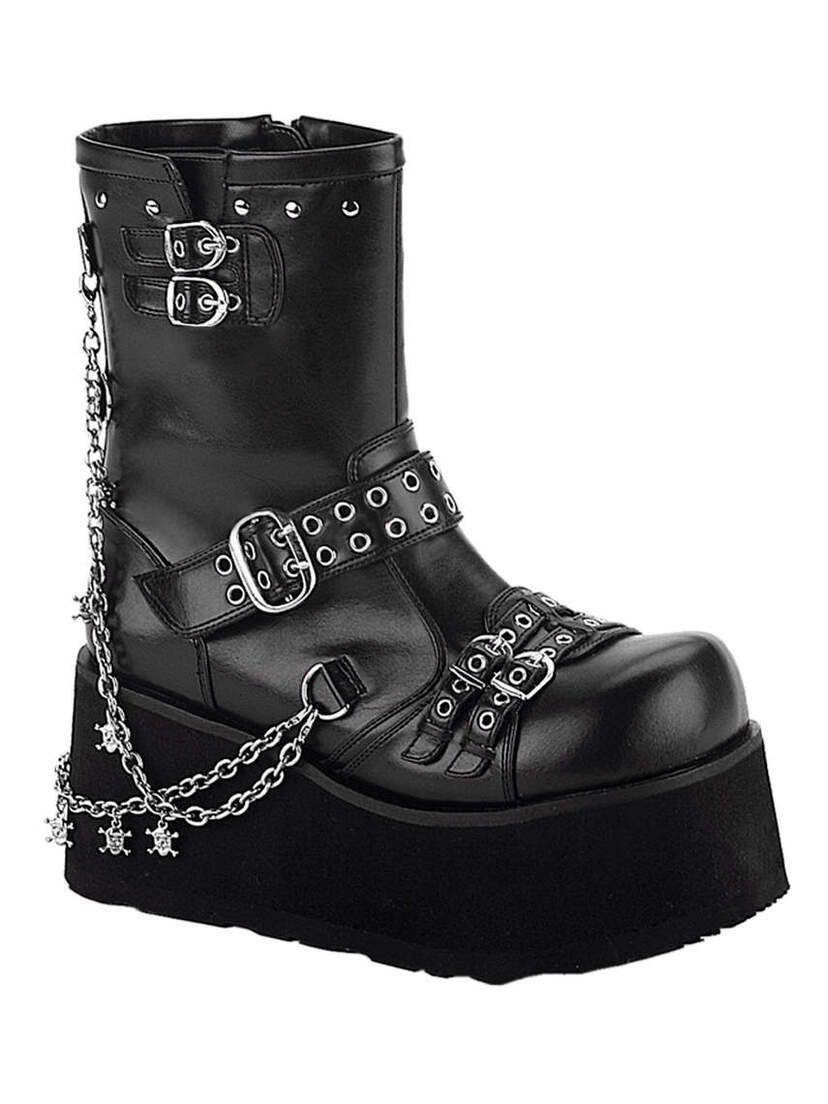 CLASH-430 Black Chain Boots CLASH-430 Black Chain Boots