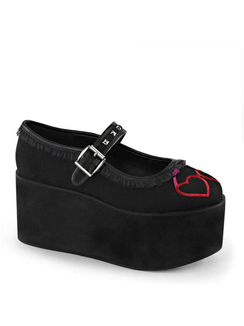 CLICK-02 Hearts Platform Shoes