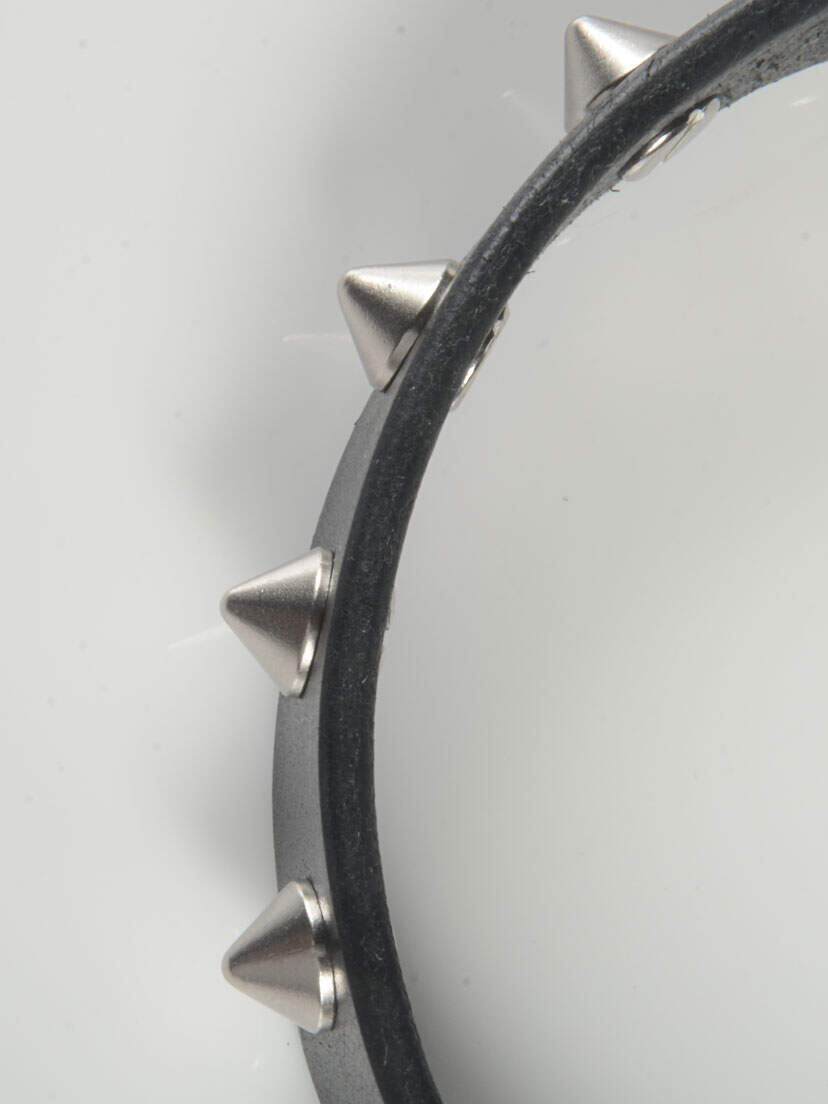 Cone Spike Leather Choker