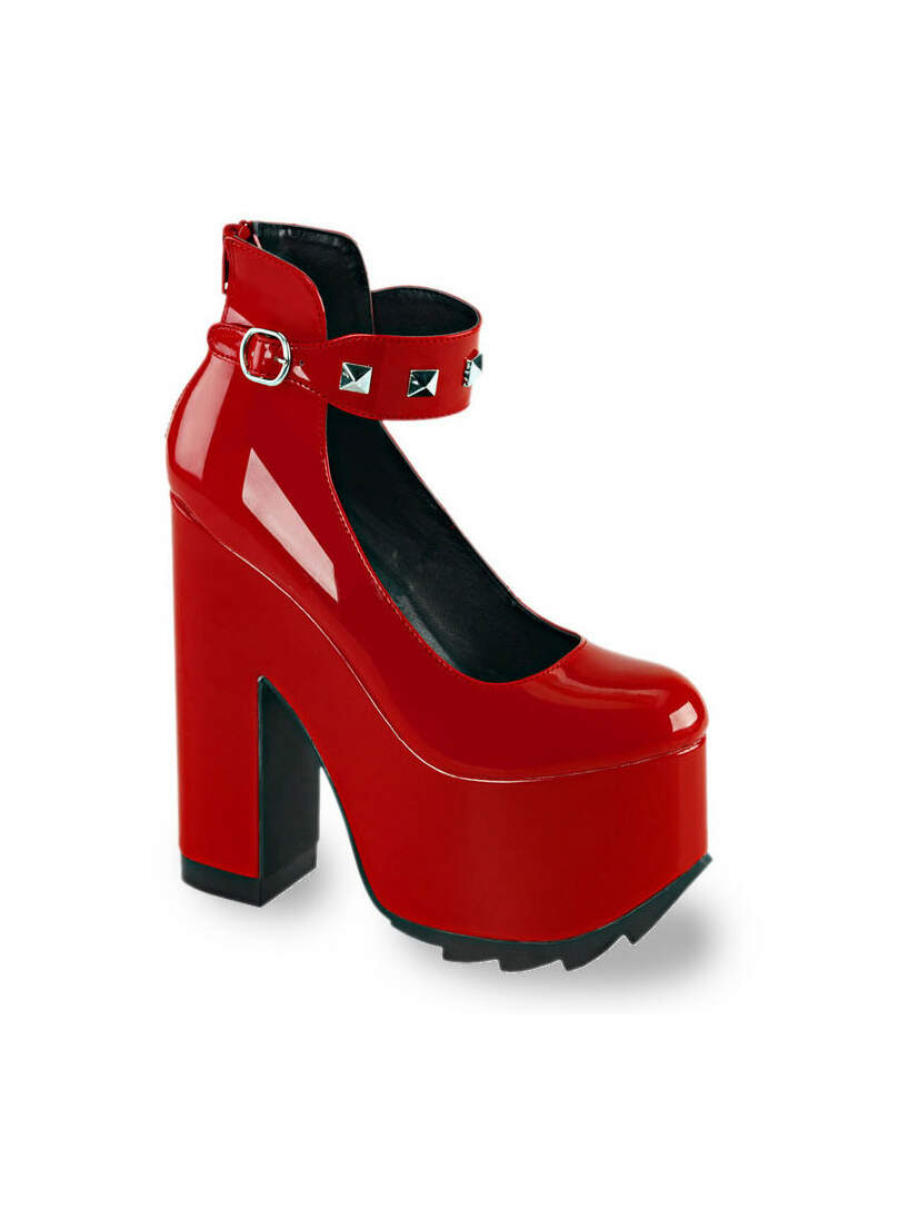 CRAMPS-03 Red Patent Platforms