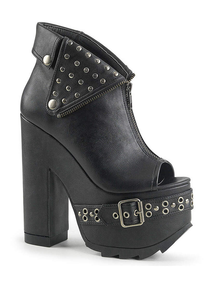 CRAMPS-103 Black Platform Boots
