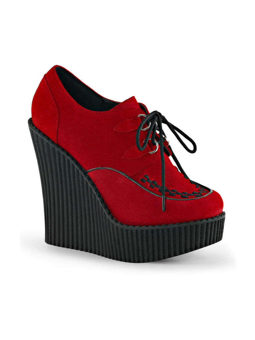 CREEPER-302 Red Wedge Shoes