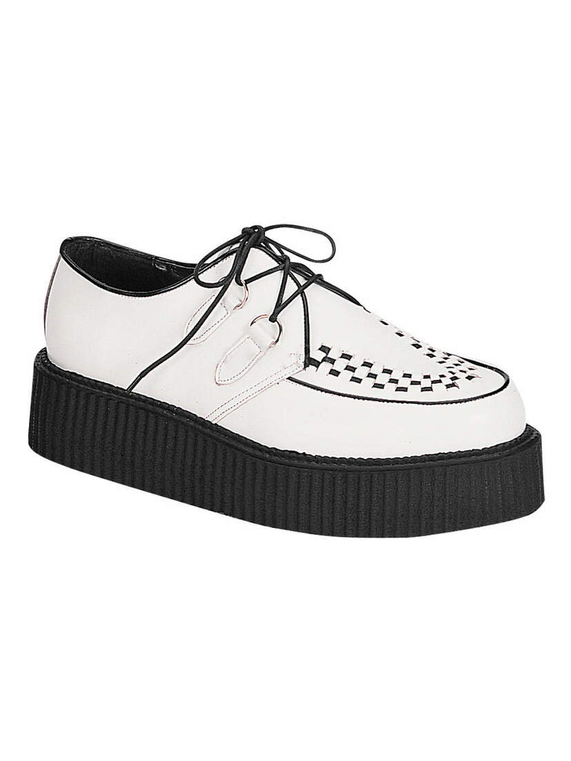 CREEPER-402 white leather creepers CREEPER-402 white leather creepers
