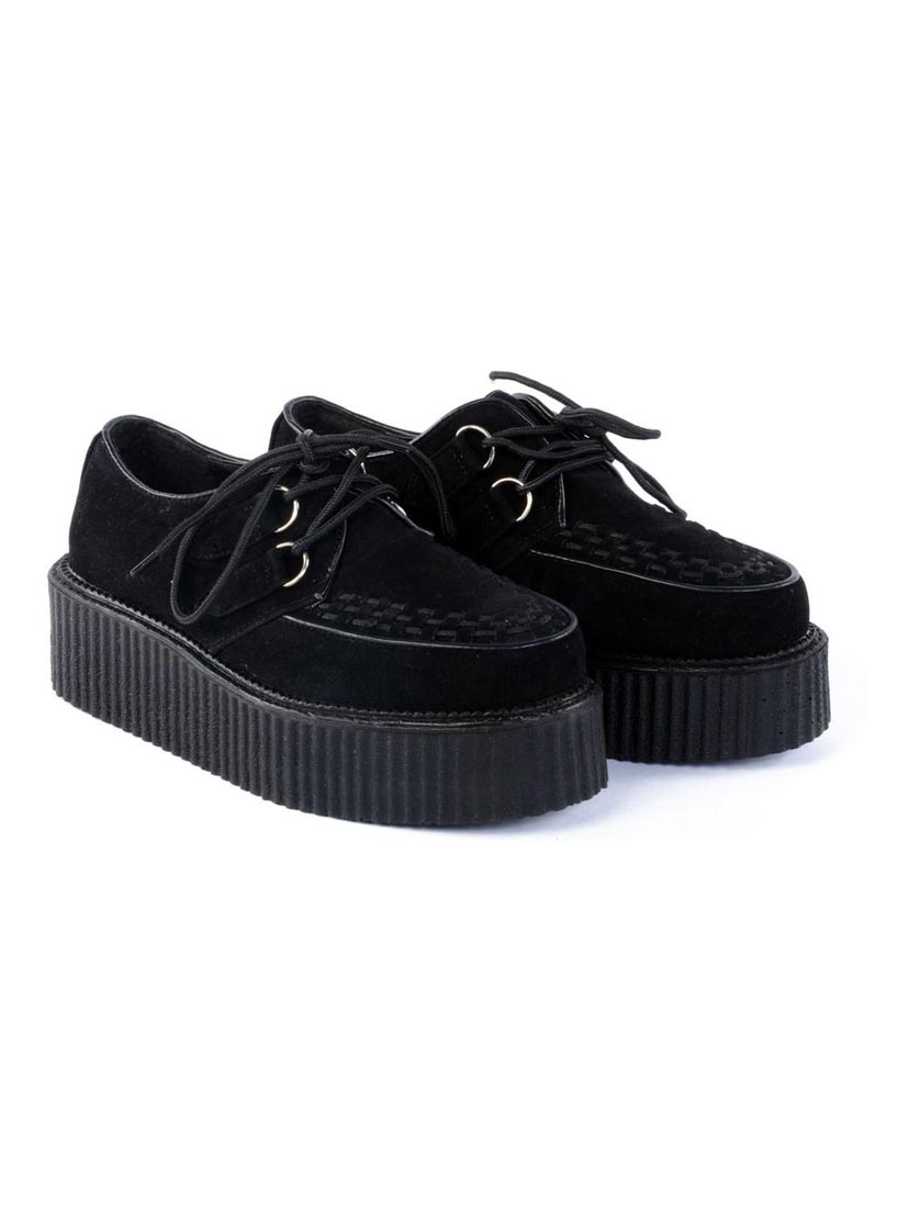 Demonia Cutout Creepers Shoes with Bat Charm