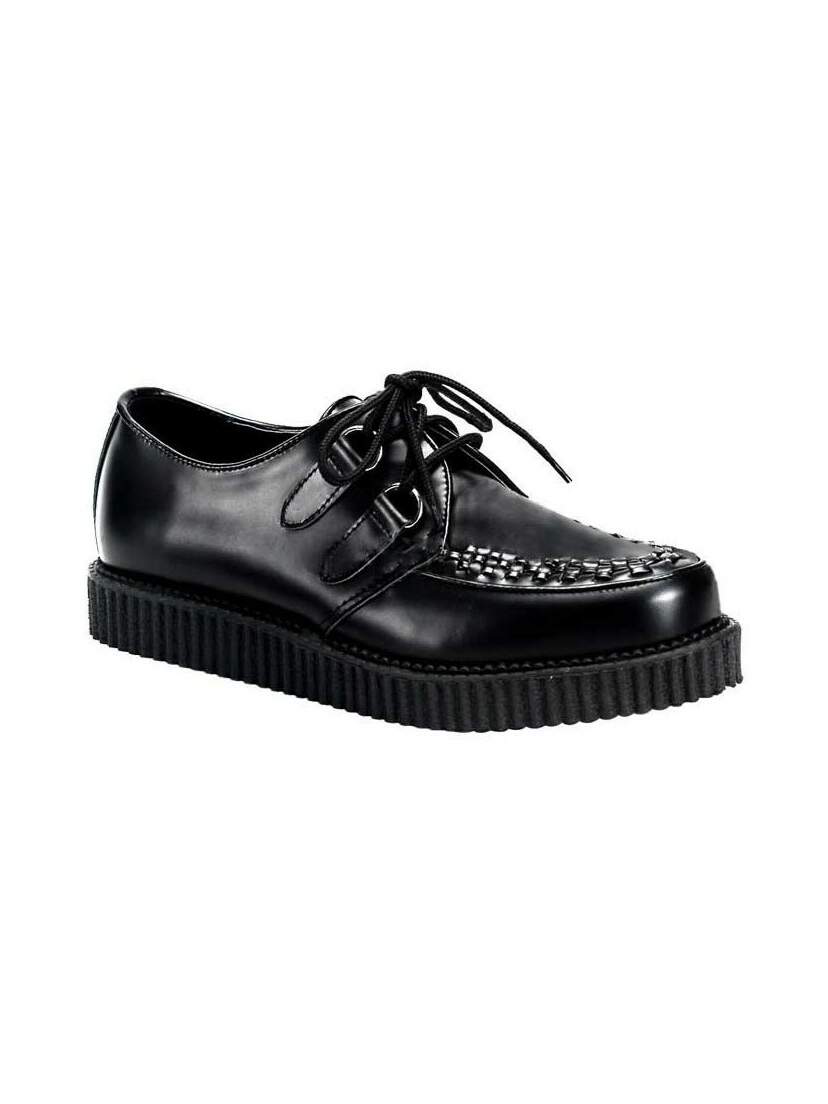 CREEPER-602 Black Leather Creepers