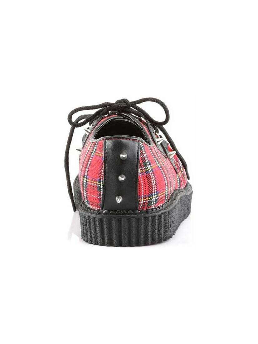 CREEPER-603 Red Plaid Creepers