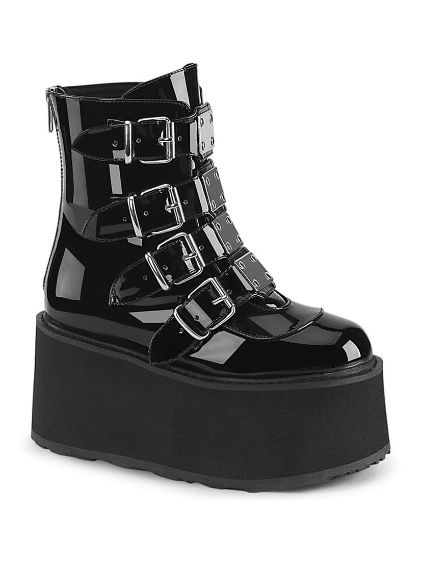 DAMNED-105 Patent Leather Platform Boots
