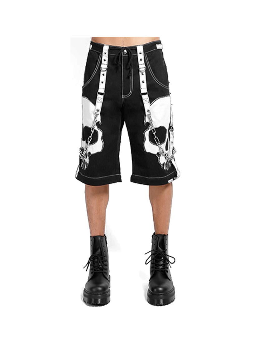 Skull Zip Off Pant White Large / Black/White