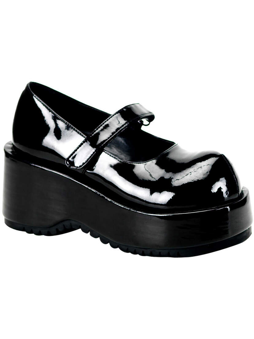 DOLLY-01 Black Patent Shoes