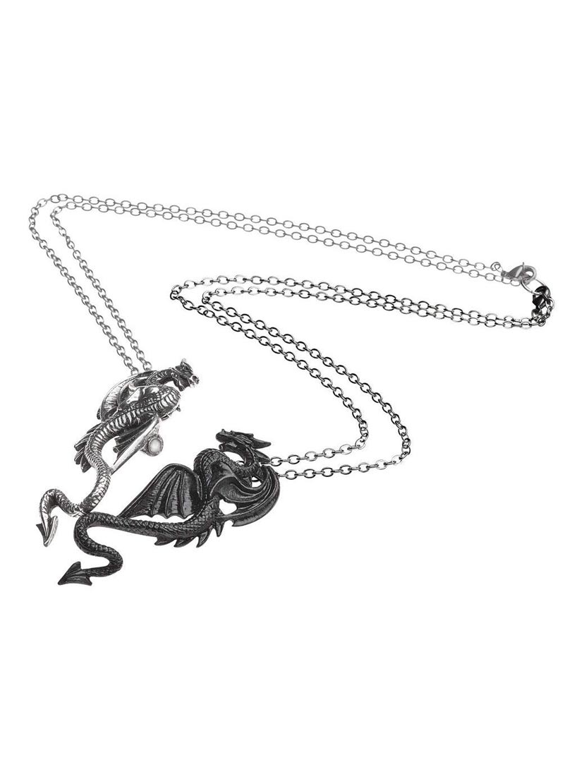 Draconic Tryst Dual Dragon Necklace