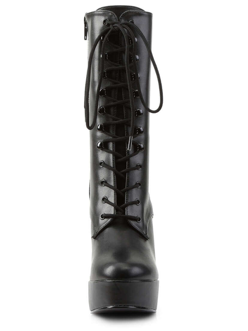 ELECTRA-1020 Black Pu Boots