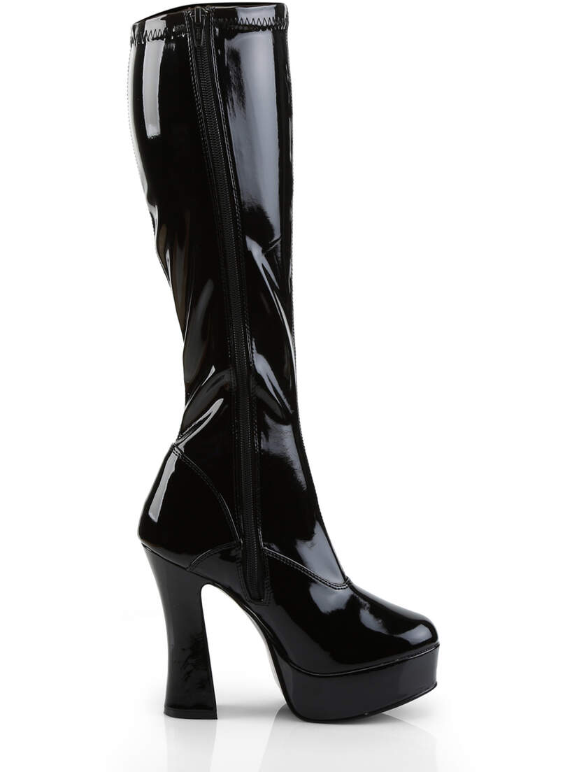 ELECTRA-2000Z Black Patent Knee High Boots