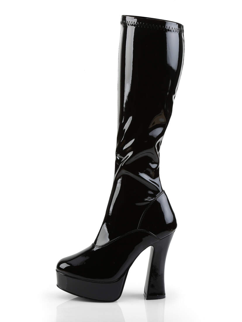 ELECTRA-2000Z Black Patent Knee High Boots