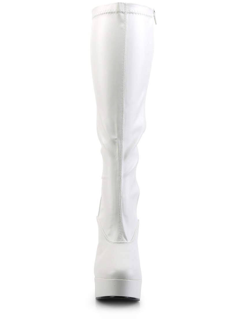 ELECTRA-2000Z White Platform High Heel Boots