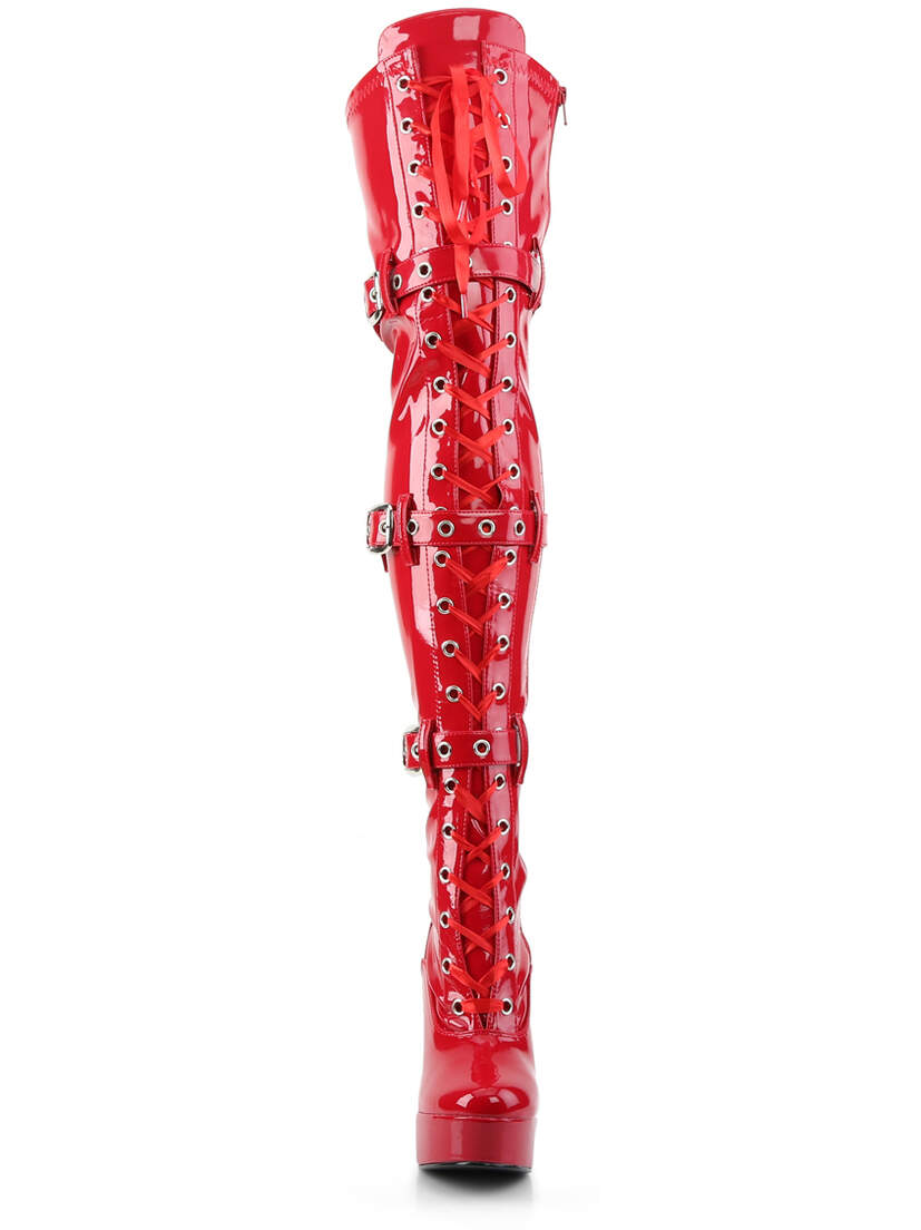 ELECTRA-3028 Red Patent Boots