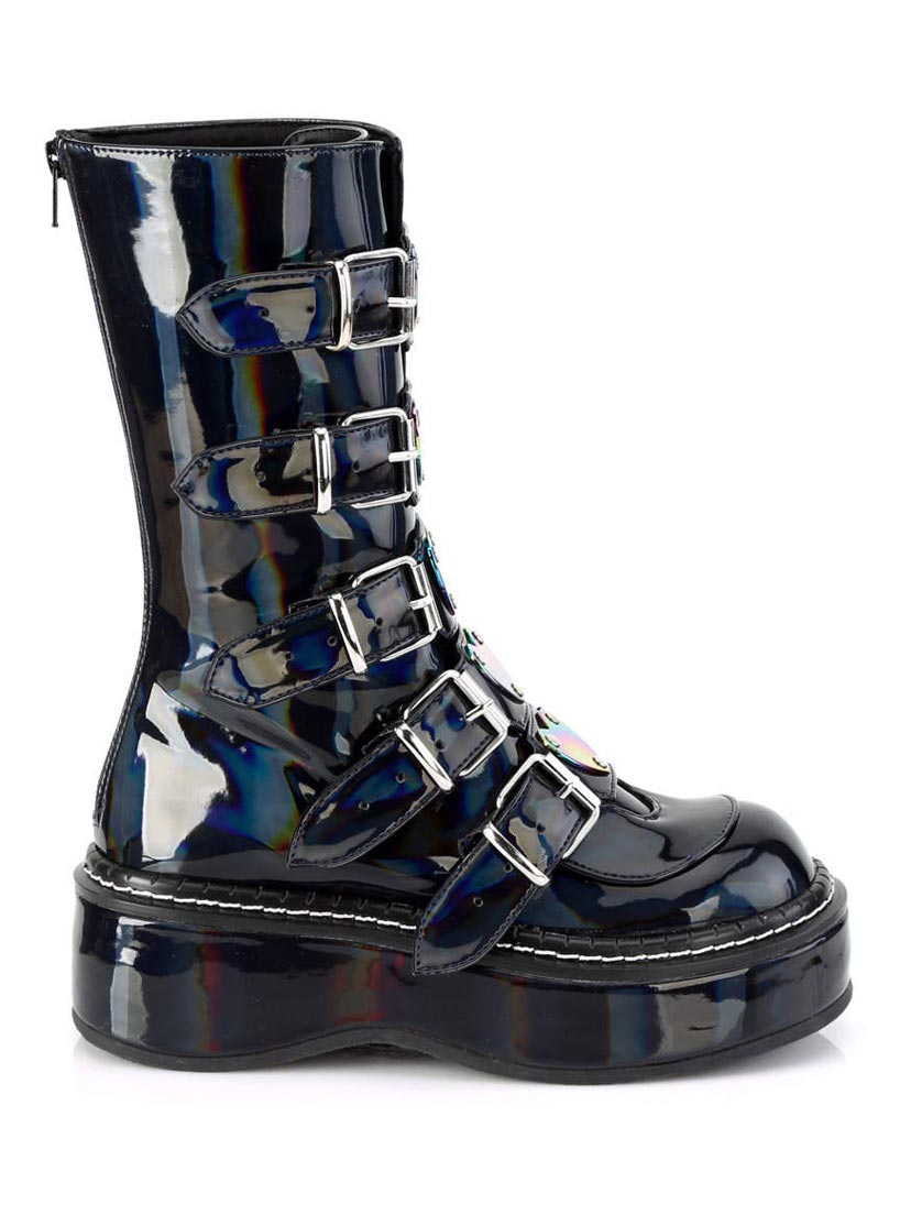 EMILY-330 Black Hologram Boots