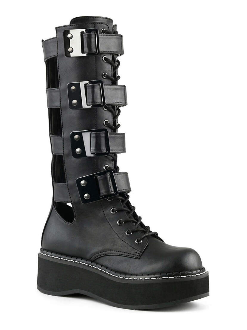 EMILY-359 Lace-up Strap boots