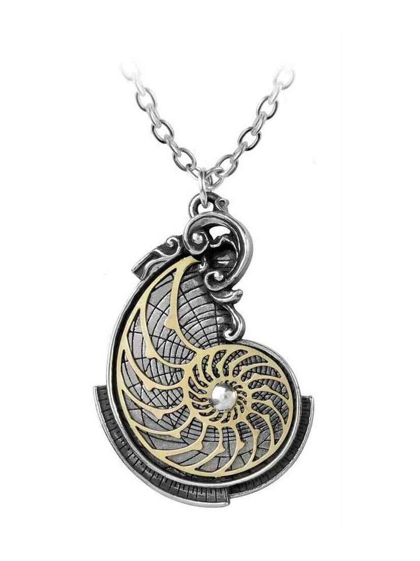Fibonacci's Golden Spiral Pendant Necklace