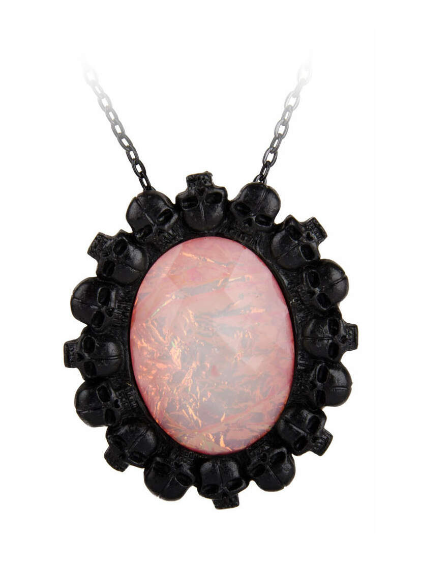 Fire Opal Skull Cameo Pendant Necklace Fire Opal Skull Cameo Pendant Necklace