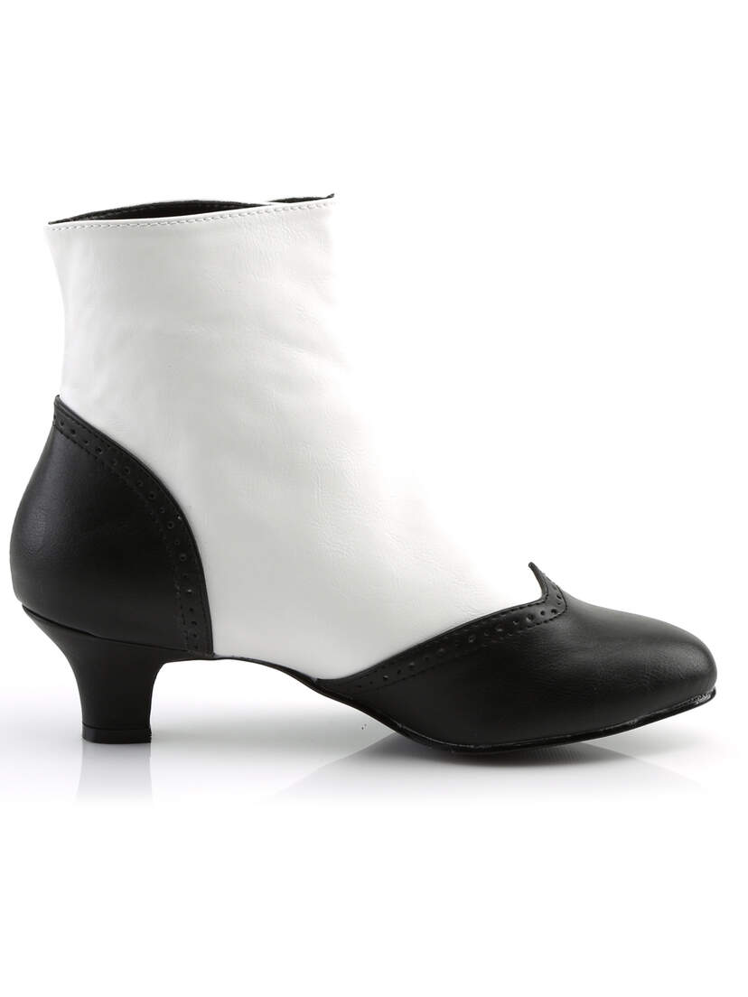 FLORA-1023 White Victorian Boots