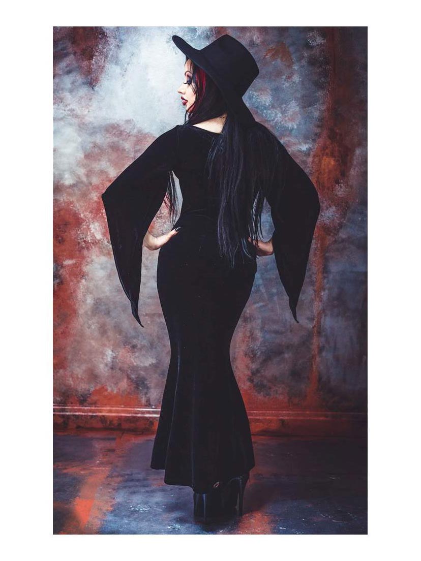 Freya Gothic Velvet Maxi Dress