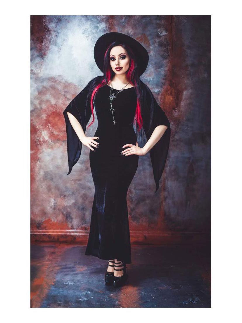 Freya Gothic Velvet Maxi Dress