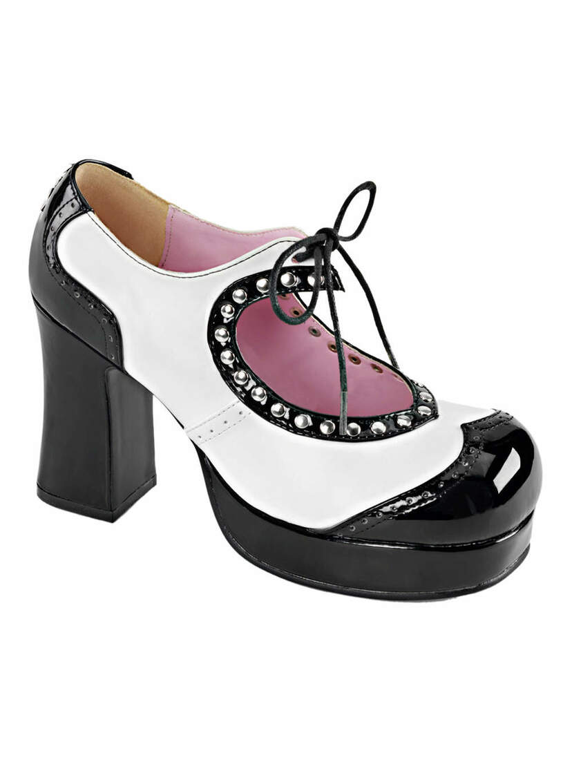 GOTHIKA-10 Black White Shoes