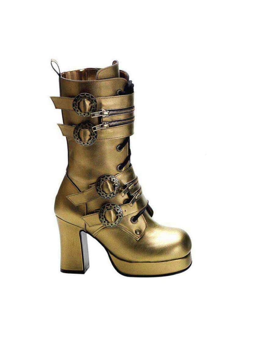 GOTHIKA-100 Bronze Steampunk Boots