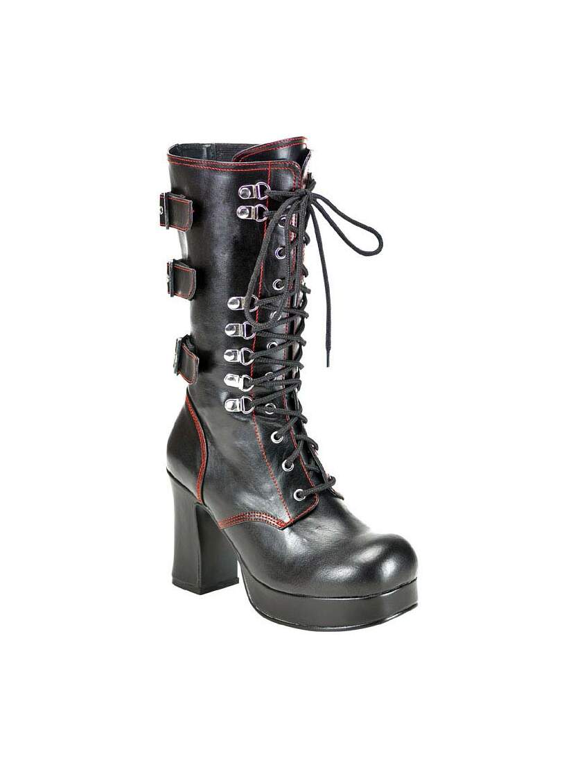 GOTHIKA-101 Laceup Buckle Boots