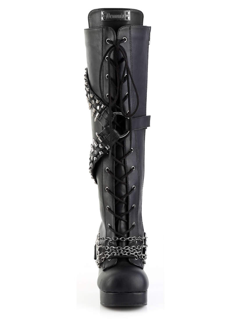 Gothika-108 Platform Boots with Bullets & Brass Knuckles