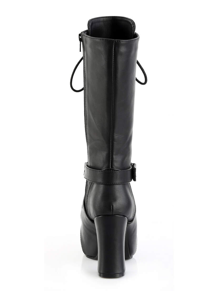 Gothika-152 Platform Boots with Wraparound Straps