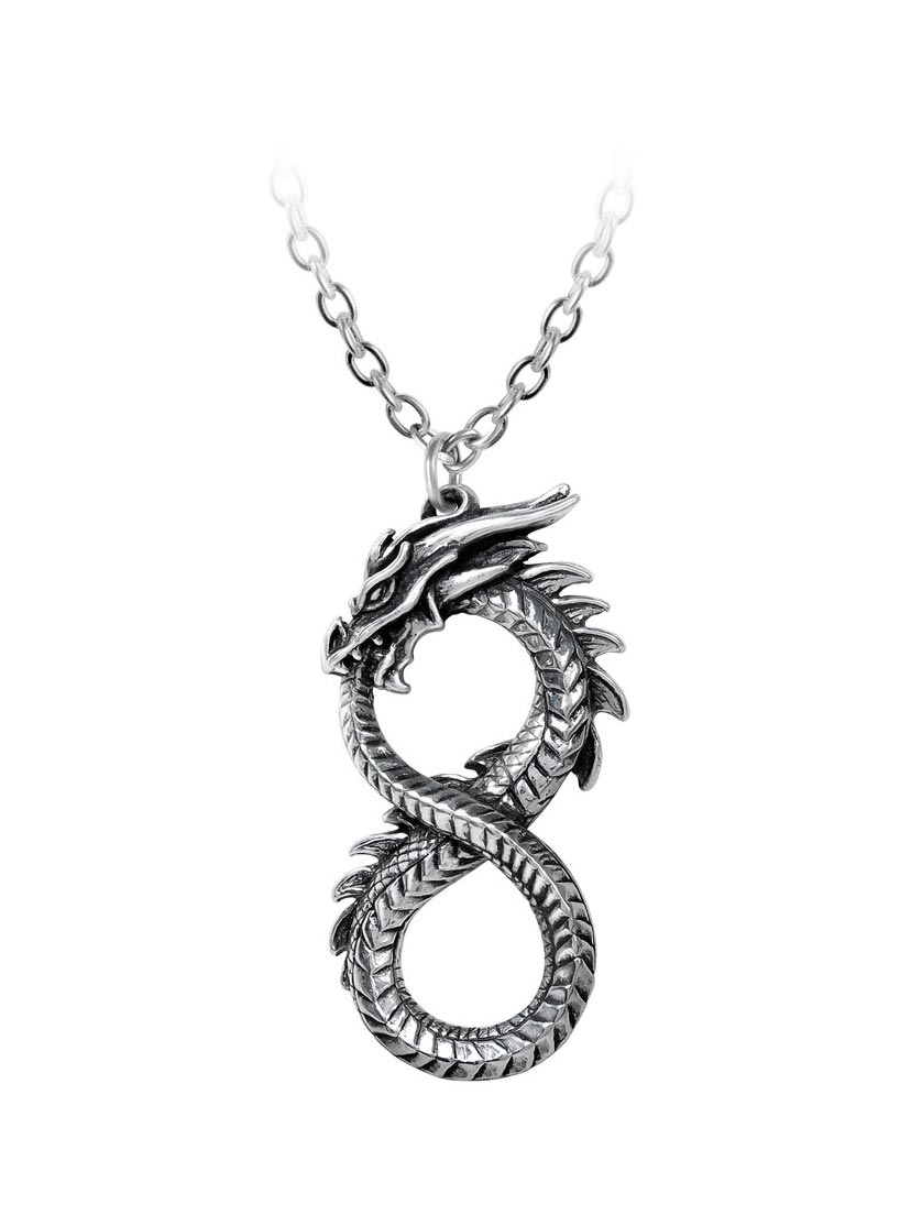 Infinity Dragon Pendant Necklace