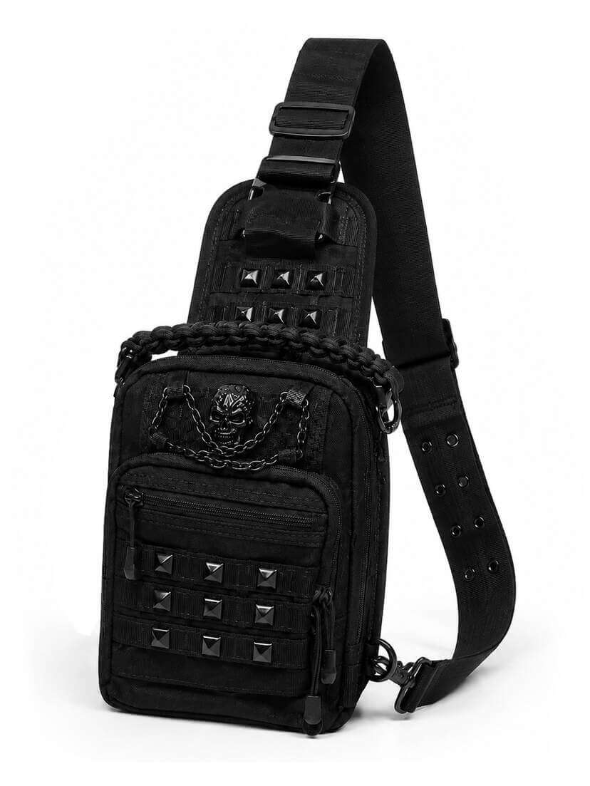 Iron Skull Gothic Crossbody Sling Bag Iron Skull Gothic Crossbody Sling Bag