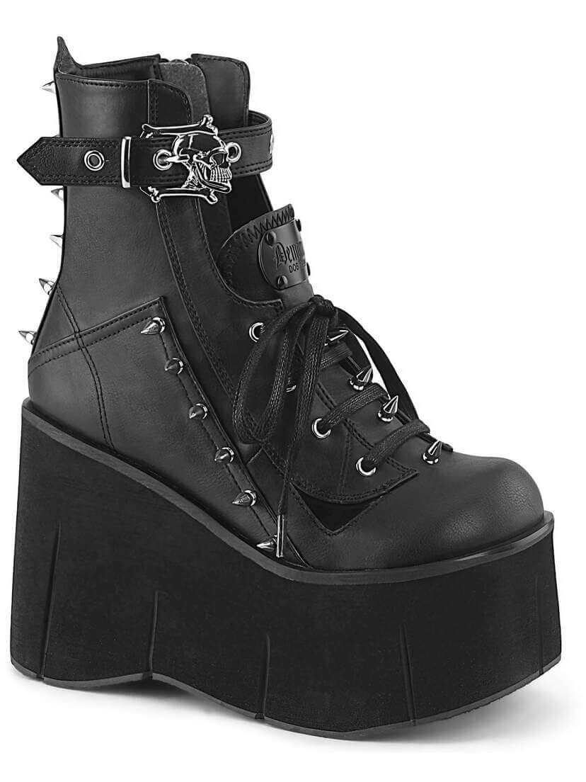 Kera-150 Skull Buckle Platform Ankle Boots