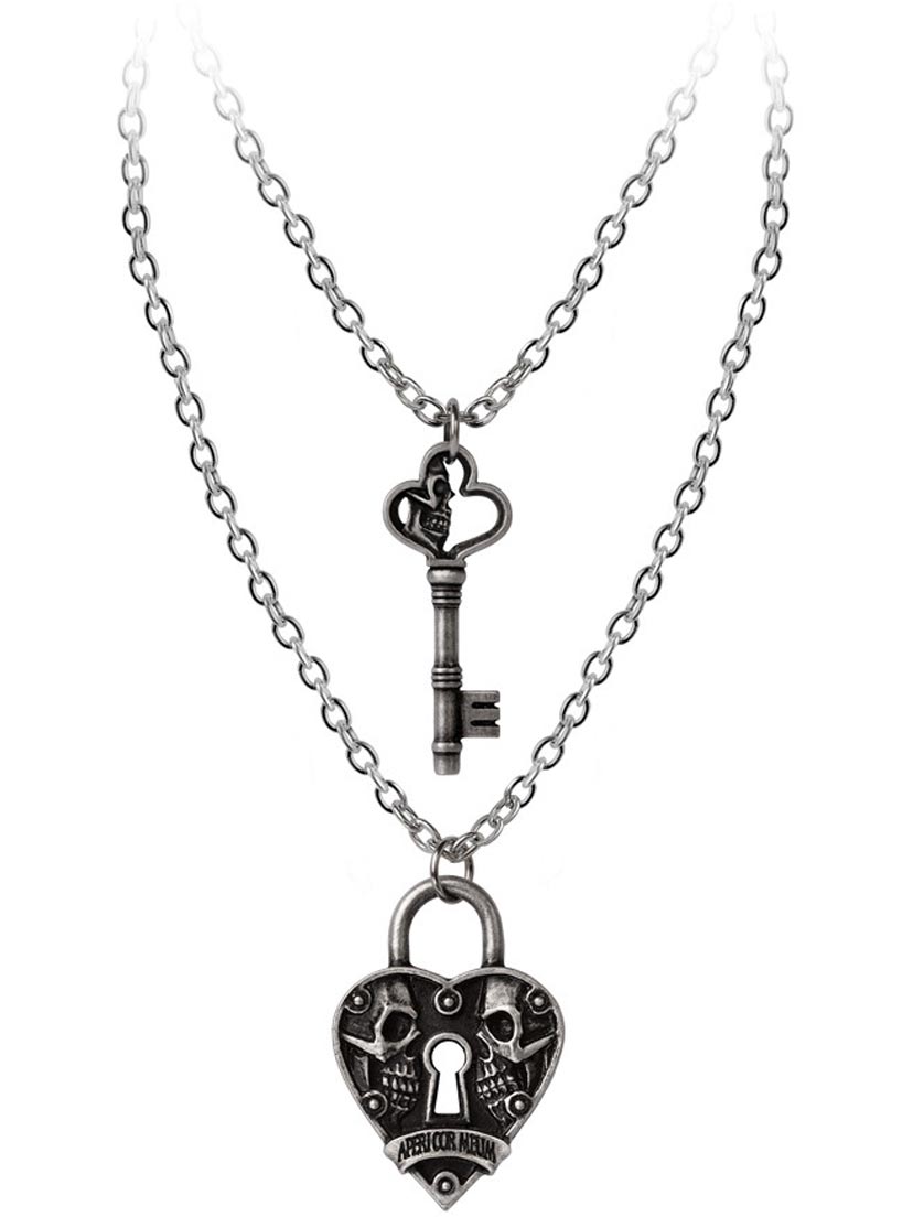 Lock & Key Set Necklace Key to My Heart Necklace Key 