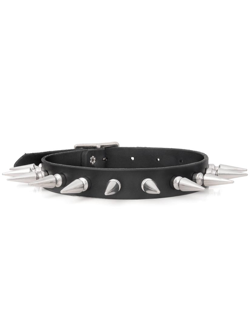 3/4 Wide Black Spike Choker With Black O-Ring — Our Widow