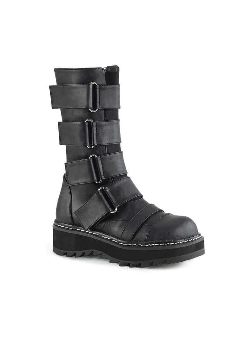 LILITH-211 Mid-Calf Strap Boots
