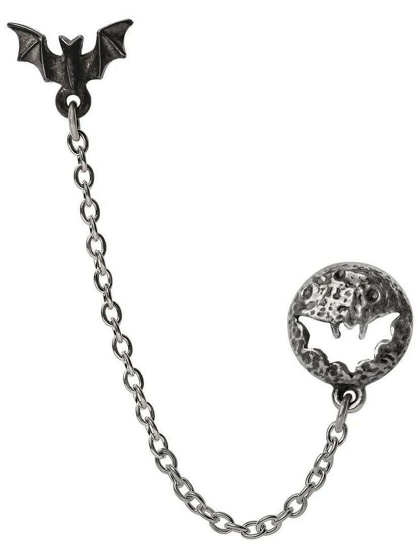 Luna Roost - Bat and Moon Earring