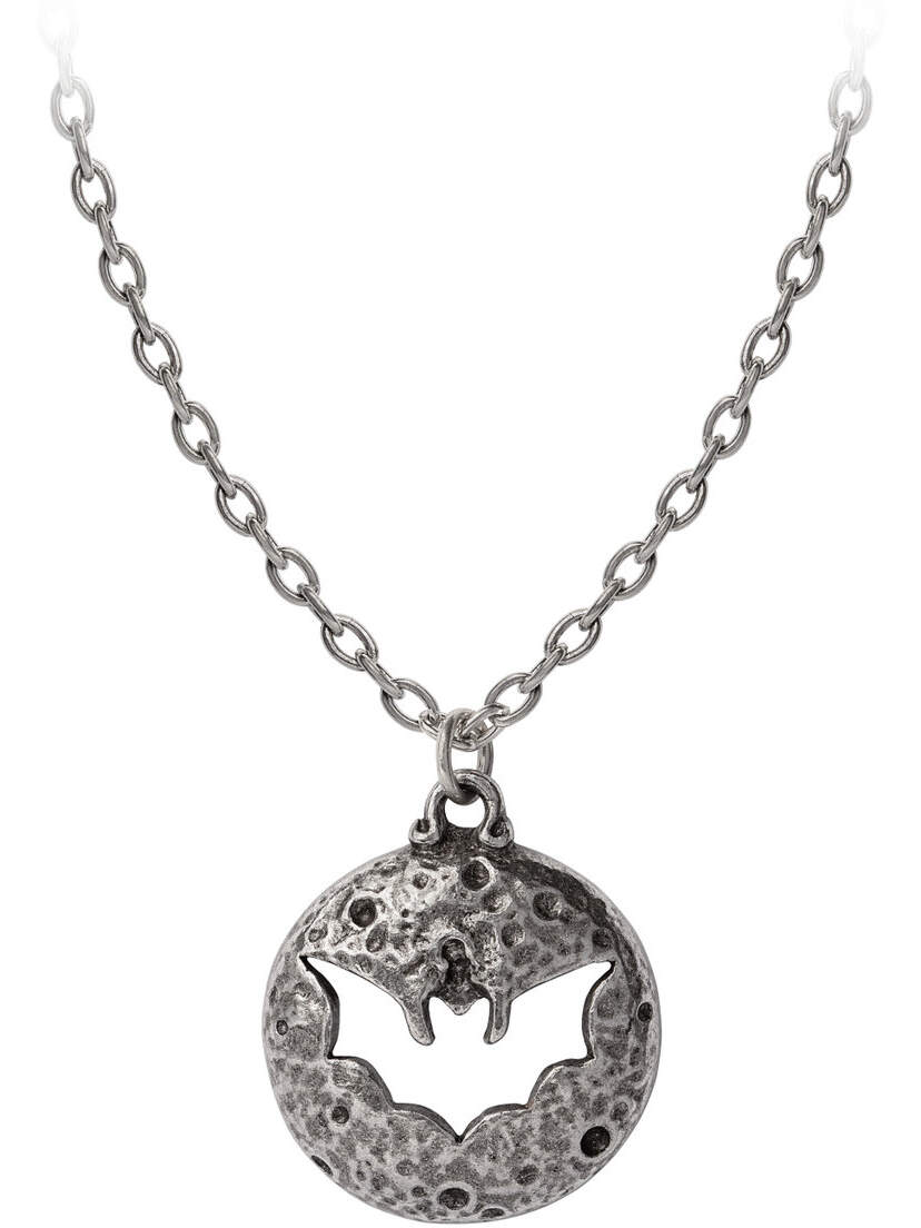 Luna Roost Dual Bat and Moon Necklace