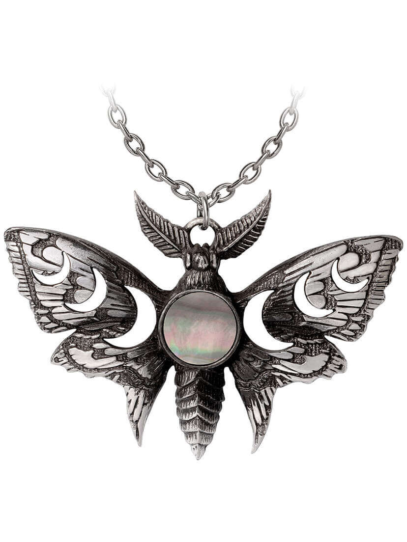 Lunar Moth Moon Phase Necklace