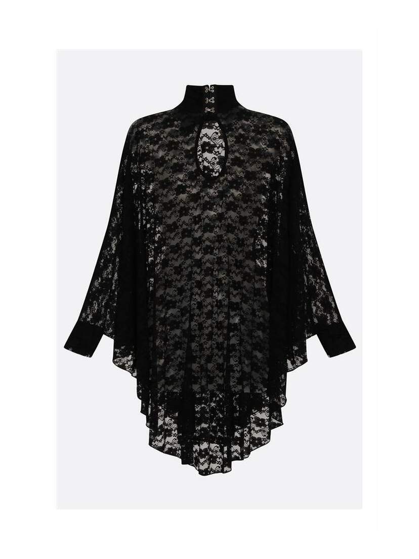 Gothic Lydia Lace Drape Dress