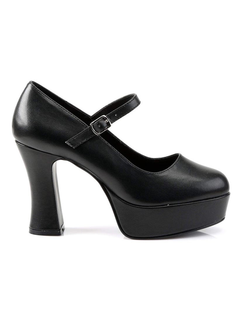 MARYJANE-50 Black Platform Heels