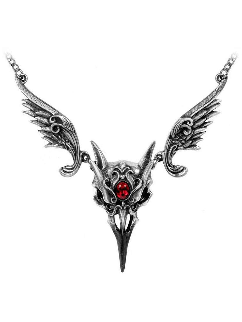 Masque Of The Black Rose Necklace