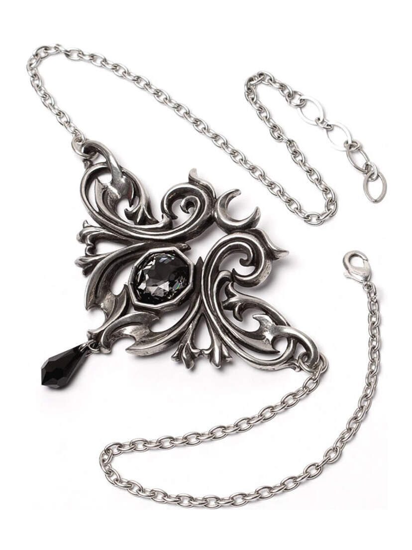 Midnight Memorial Baroque Gothic Pendant Necklace