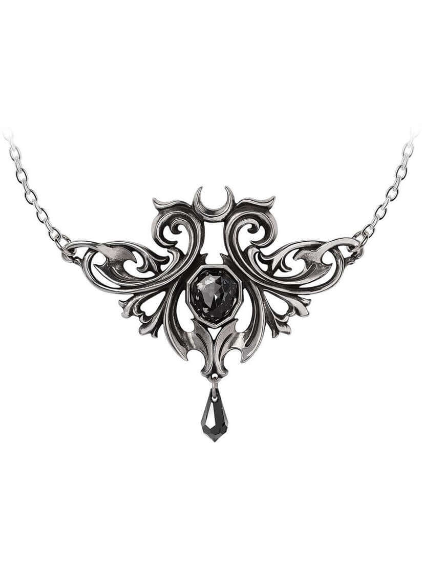 Midnight Memorial Baroque Gothic Pendant Necklace