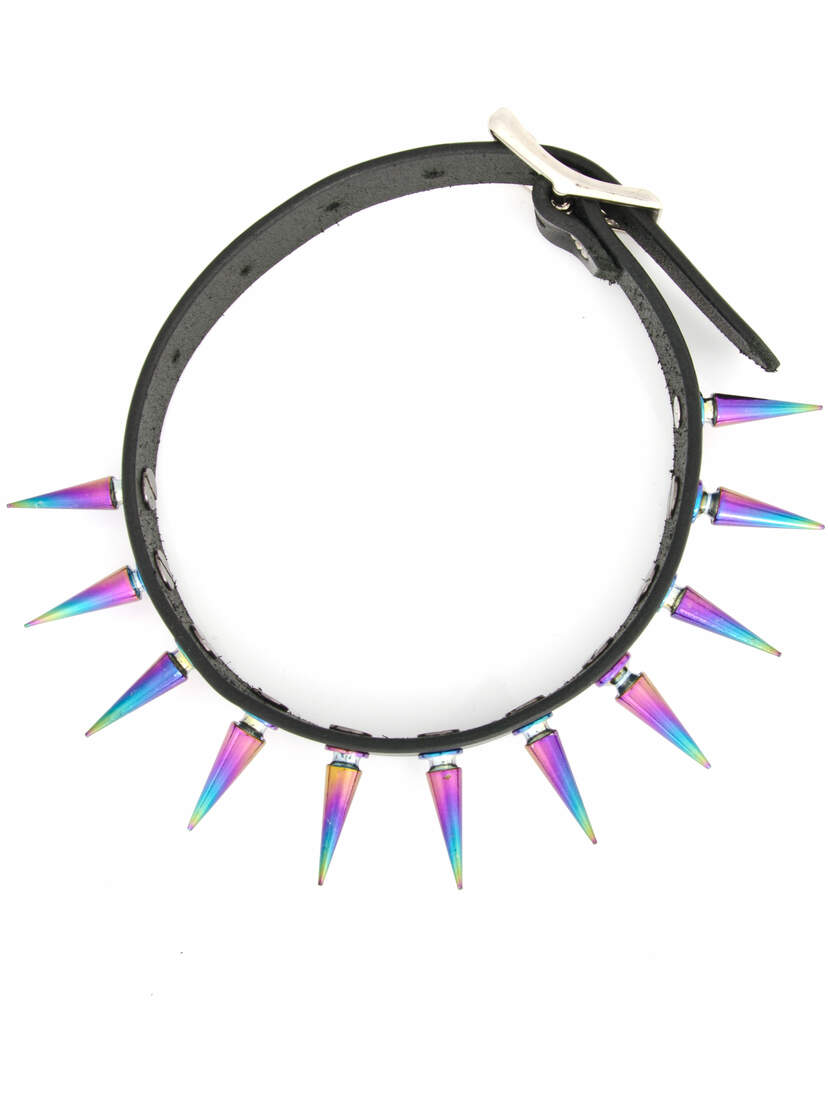 Multi colored spike choker