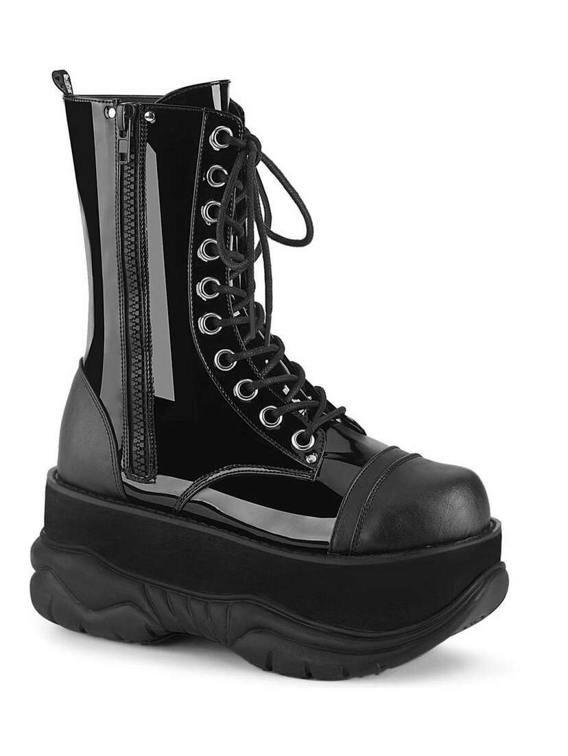 NEPTUNE-200 Patent Men's Platform Boots