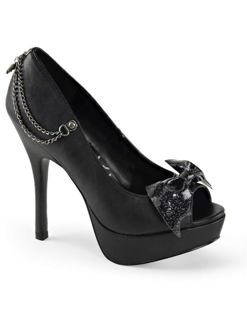 PIXIE-16 Bat Glitter Heels