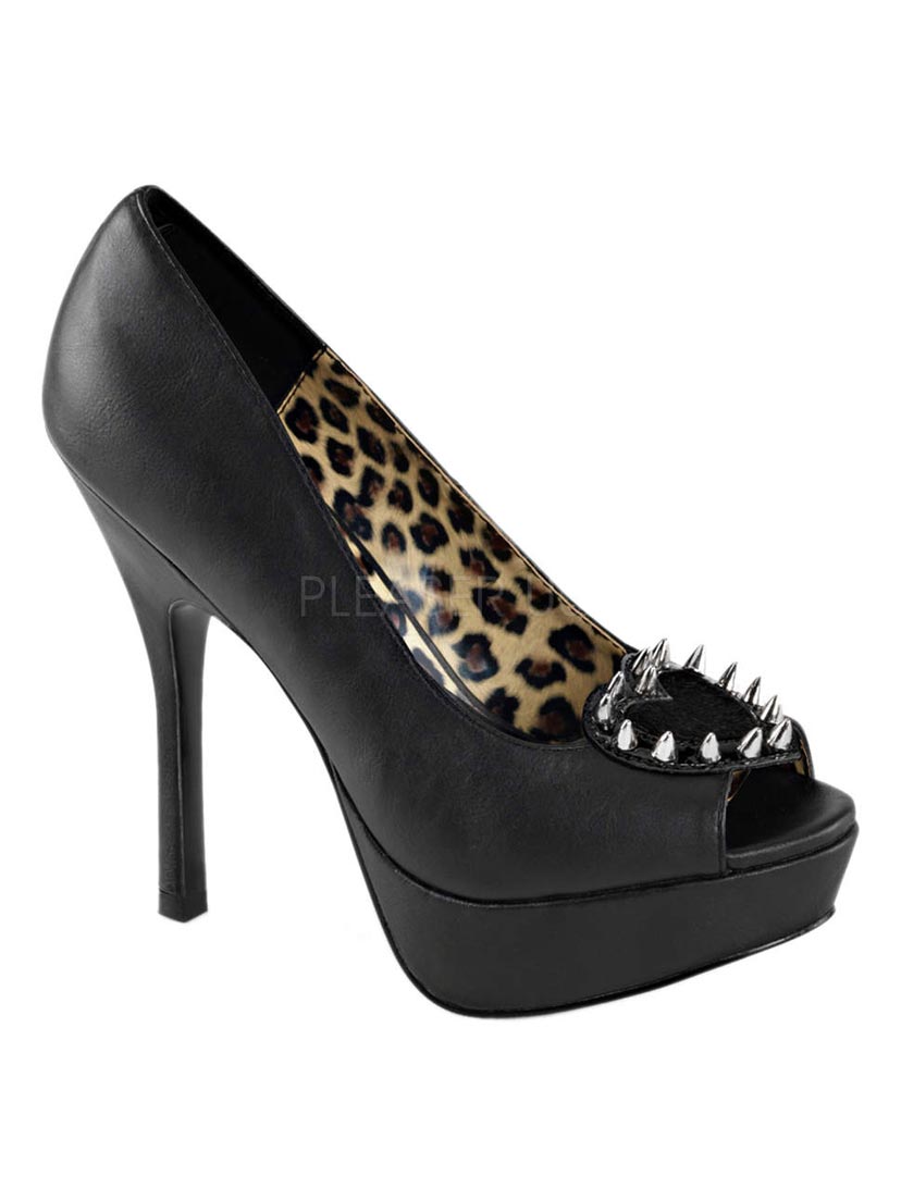 PIXIE-17 Black Studded Heels