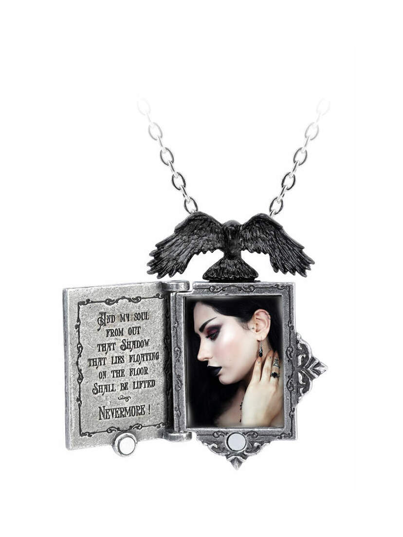 Poe's Raven Locket Necklace